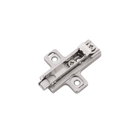 Hickory Hardware Hinge Concealed Frameless Self-Close Mounting Plate 0 mm Polished Nickel Finish, 2PK HH075227-14